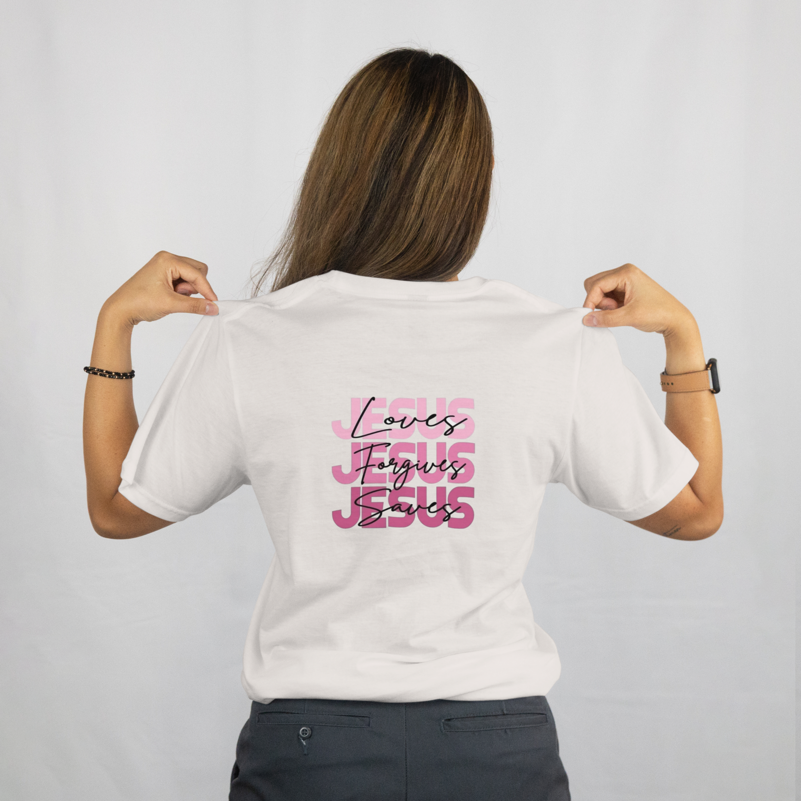 T-Shirt ,Jesus Loves -Forgives-Saves.